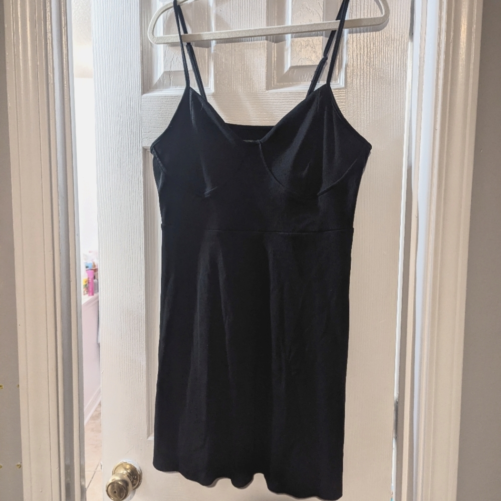 Wild Fable Black Spaghetti Strap Dress. Corset detail